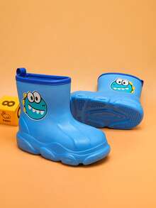 Botas de agua para niños dibujos animados lindo con estampado para exterior usar - Azul - Ver 6