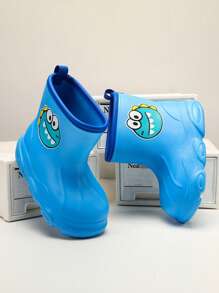 Botas de agua para niños dibujos animados lindo con estampado para exterior usar - Azul - Ver 7