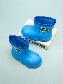 Botas de agua para niños dibujos animados lindo con estampado para exterior usar - Azul - Ver 8
