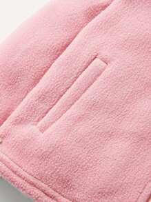 Thickened And Thermal Lined Baby Girls' Cartoon Animal Pattern Hooded Coat (Can Be Worn Two Ways) Suitable For Winter - Pink - View 9