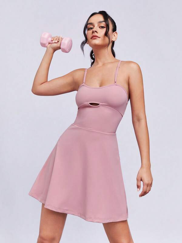SHEINNeu Cut Out Crisscross Backless Cami Dress