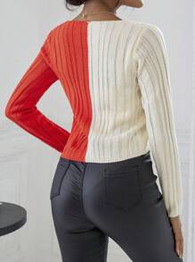 Aveloria 雙色條紋針織開襟衫 - 彩色 - 查看 2