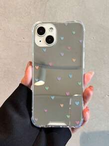 Maryam Alam Artist Girlcore Heart Pattern Mirror Phone Case, Holiday, Love Valentine's Day - Multicolor - View 2