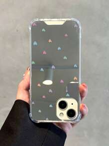 Maryam Alam Artist Girlcore Heart Pattern Mirror Phone Case, Holiday, Love Valentine's Day - Multicolor - View 7
