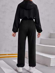 Teen Girl Slogan & Butterfly Print Sweatpants