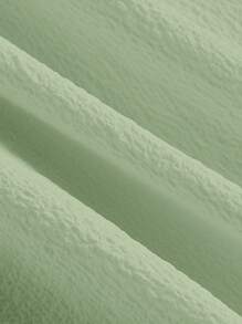 SHEIN MOD Asymmetrical Neck Ruched Side Dress - Mint Green - View 3