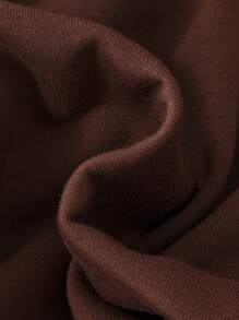 Teen Girl Letter Graphic Two Tone Drop Shoulder Sweatshirt - Multicolor - View 3