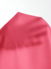 SHEIN EZwear 大碼木耳邊條紋針織連身背心 - 西瓜粉 - 查看 6