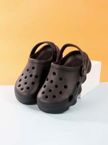Kids' Ventilation Hole Shoes With Wavy Rubber Sole