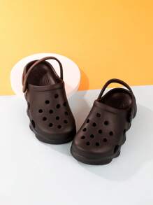 Kids' Ventilation Hole Shoes With Wavy Rubber Sole