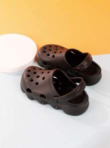 Kids' Ventilation Hole Shoes With Wavy Rubber Sole