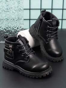 Children's Fashionable Outdoor Campus Motorcycle Boots For Boys And Girls