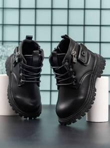 Children's Fashionable Outdoor Campus Motorcycle Boots For Boys And Girls