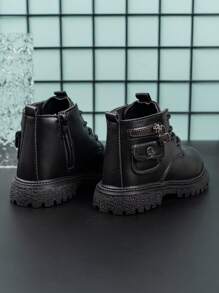 Children's Fashionable Outdoor Campus Motorcycle Boots For Boys And Girls