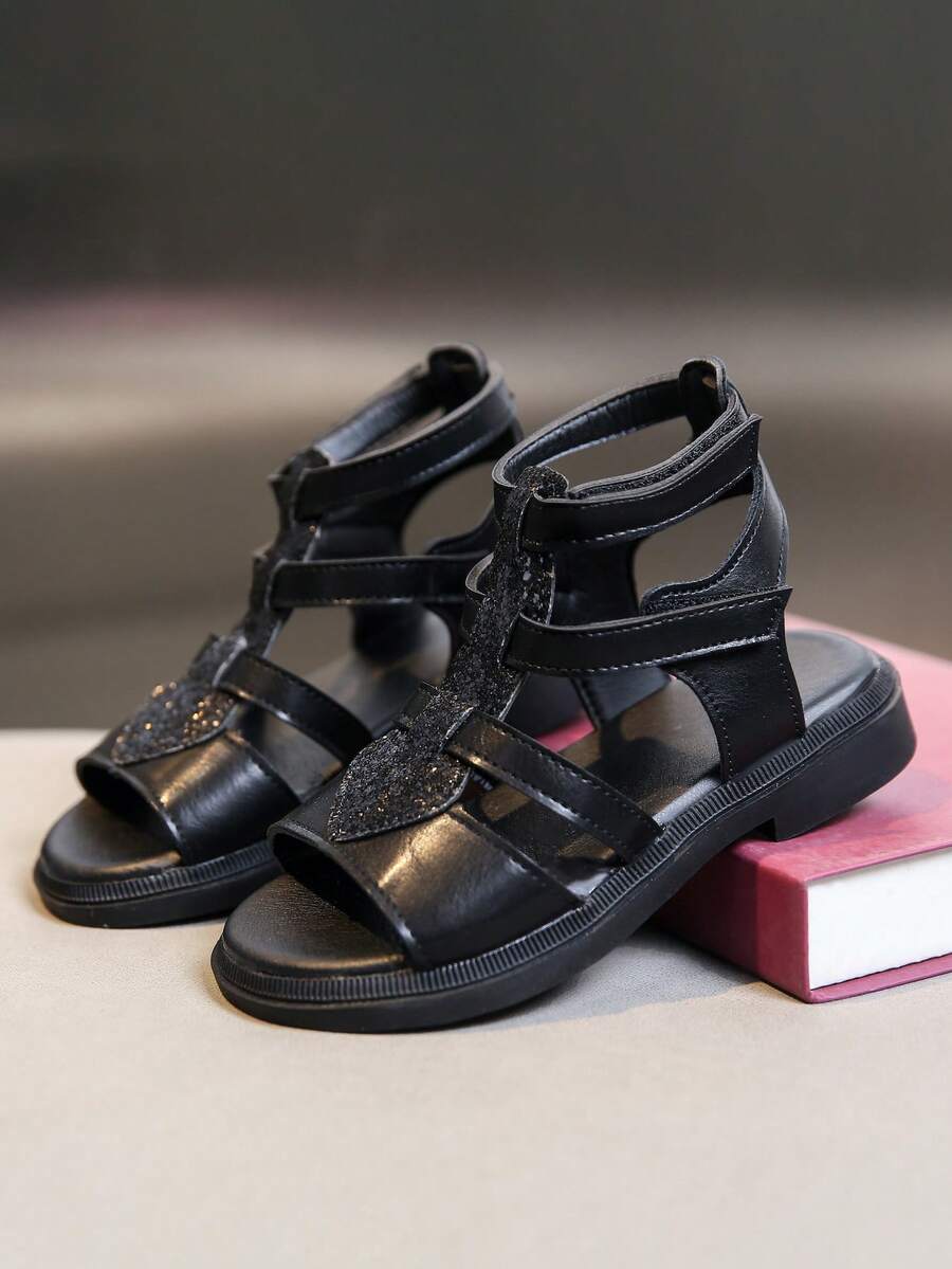 青少年平底涼鞋 - 黑色 - 查看 1