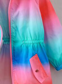 SHEIN 女小童漸層連帽外套 - 彩色 - 查看 3