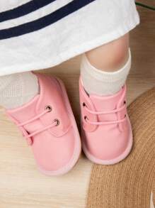 女婴繫帶靴 - 藕粉色 - 查看 2