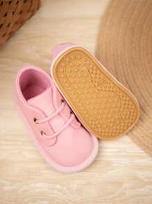女婴繫帶靴 - 藕粉色 - 查看 5