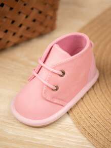 女婴繫帶靴 - 藕粉色 - 查看 6