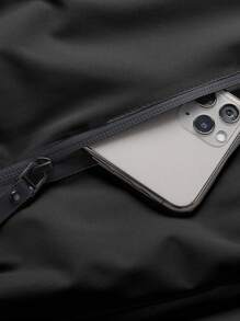 男友风格 男士 拉链 抽绳 连帽夹克 健身服 男友风格 男士 - 黑色 - 查看 3