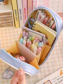 1pc Cartoon Rabbit Pattern Pencil Bag - Multicolor - View 4