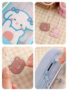 1pc Cartoon Rabbit Pattern Pencil Bag - Multicolor - View 5