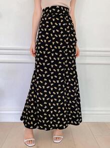 DAZY In Gấu Cao eo Váy nàng tiên cá - màu đen - Xem 4