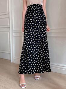 DAZY In Gấu Cao eo Váy nàng tiên cá - màu đen - Xem 8