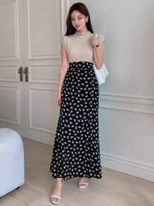 DAZY In Gấu Cao eo Váy nàng tiên cá - màu đen - Xem 9