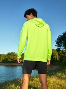 Manfinity Sport Corelite Männer Hoodie mit Buchstaben Grafik, Raglanärmeln, Outdoor