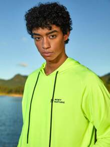 Manfinity Sport Corelite Männer Hoodie mit Buchstaben Grafik, Raglanärmeln, Outdoor