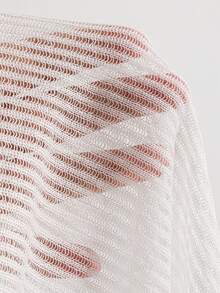 DAZY Notched Neckline Drop Shoulder Top Without Cami Top - White - View 7