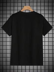 SWAVVY Camiseta de hombre con bordado de corazón, para verano