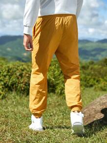 In My Nature 男士字母圖案戶外長褲 - 黃色 - 查看 2
