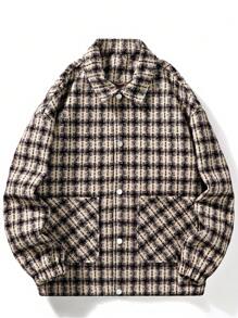 Uomo Giacche a quadri con doppia tasca spalle cadenti