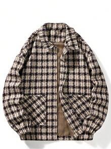 Uomo Giacche a quadri con doppia tasca spalle cadenti