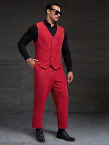 GENTILAND 男士正裝套裝 - 紅色 - 查看 4