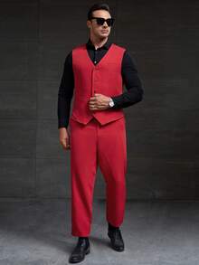 GENTILAND 男士正裝套裝 - 紅色 - 查看 5
