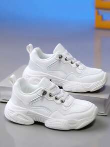 Của phụ nữ Ngoài trời Trắng Thoáng khí Thoải mái Nhẹ Chống trượt Giày Chạy bộ , Bố Giày dép - trắng - Xem 2