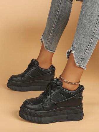 Versatile Fashion Women's Shoes, Short Women's Casual Wedge Sneakers, Ladies Platform Sports Shoes, New Spring/Autumn Collection