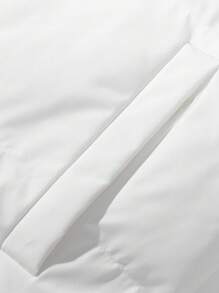 Áo khoác nam có túi xéo, họa tiết chữ cái, lót bông, giữ ấm. - trắng - Xem 3