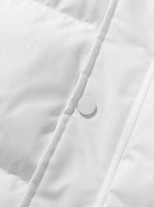 Áo khoác nam có túi xéo, họa tiết chữ cái, lót bông, giữ ấm. - trắng - Xem 4