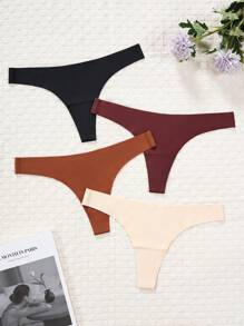 SHEIN 7 gói Quần lót trơn đơn giản gợi cảm - Nhiều màu - Xem 2