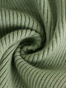 SHEIN Thiếu niên cô gái Chất rắn Tie Trước Áo len Mở Không có áo Top Cami - Màu xanh Bạc hà - Xem 3