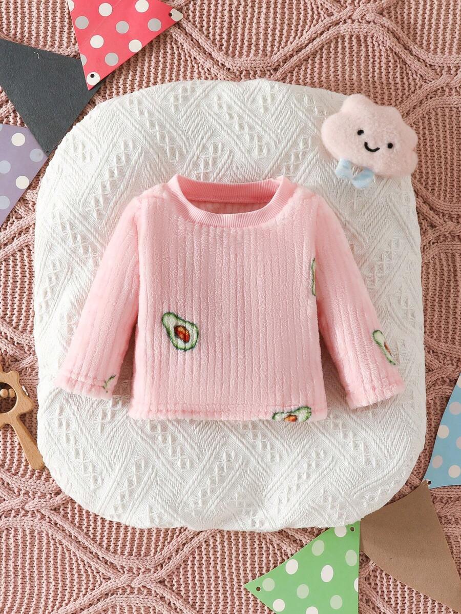 SHEIN Baby Girl Avocado Pattern Top