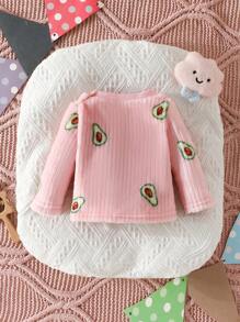 SHEIN Baby Girl Avocado Pattern Top