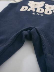 Peninsula Baby 男嬰熊和字母圖案二合一連身褲