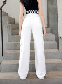 Teen Girl Flap Pocket Cargo Jeans