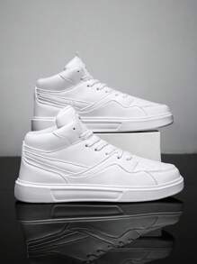 2023 Mới Mùa hè Ngoài trời Thoải mái Nam Trắng Điền kinh Giày dép , Mid-top - trắng - Xem 3