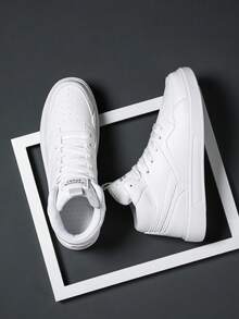 2023 Mới Mùa hè Ngoài trời Thoải mái Nam Trắng Điền kinh Giày dép , Mid-top - trắng - Xem 4